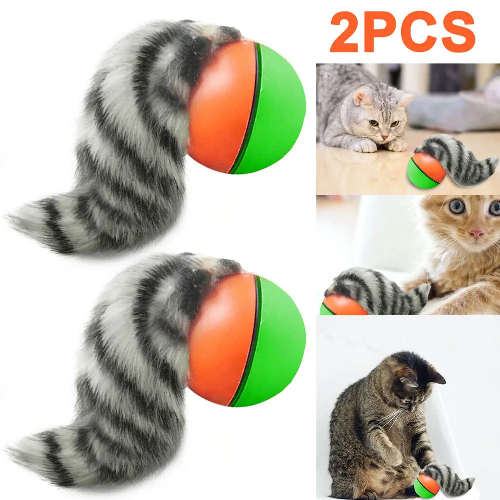 Interactive Rolling Cat Ball – Self-Rotating Rechargeable Toy